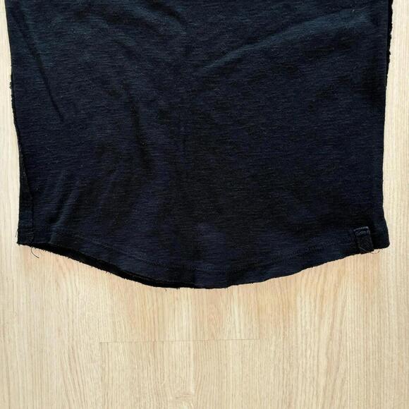 We The Free One Shoulder Knit Tank Top Black Medium Cotton Concert Festival C30 - Picture 3 of 5